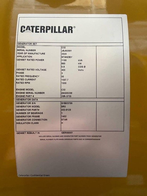 Caterpillar C32 - 1.100 kVA Generator - DPX-18101 - Photo 26