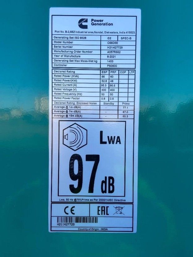 Cummins C66D5E - 66 kVA Generator - DPX-18507 - Photo 22