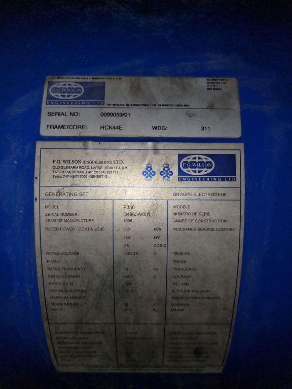 Générateur diesel PERKINS 350 kVA - Photo 16