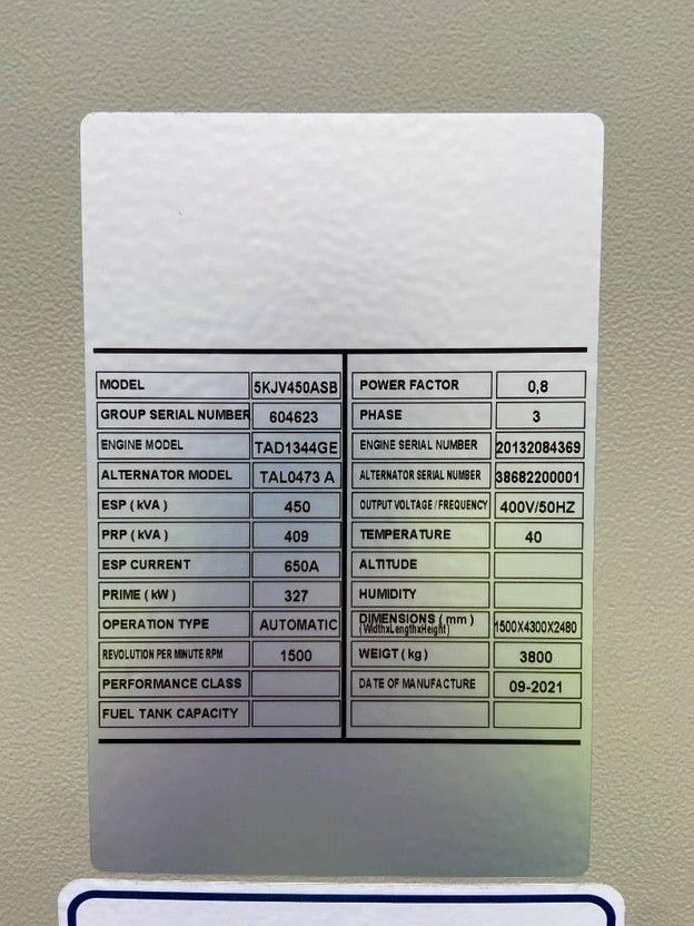 Volvo TAD1344GE - 450 kVA Generator - DPX-18880 - Photo 24